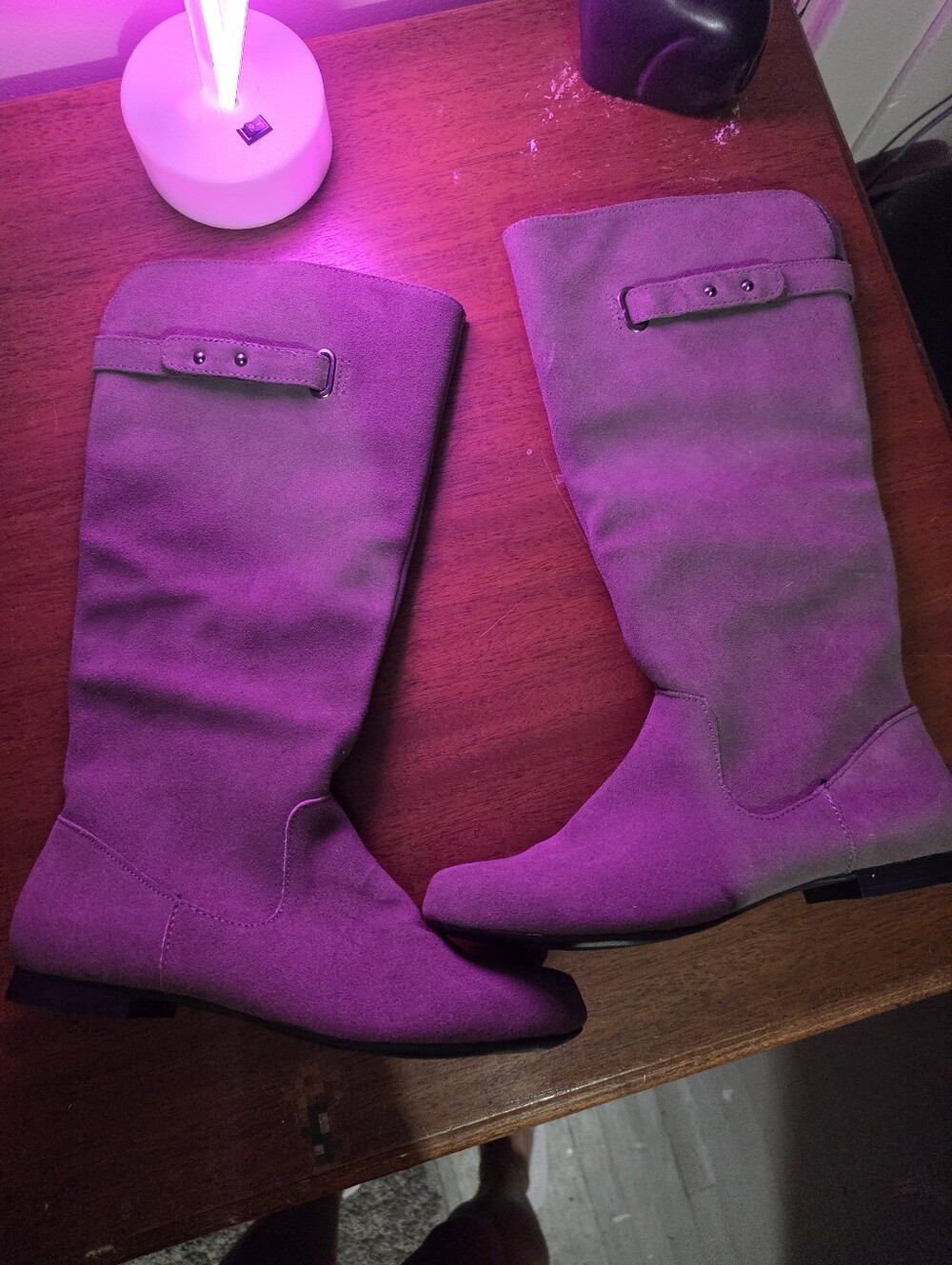 Style & Co. Purple Over-the-Knee Suede Boots